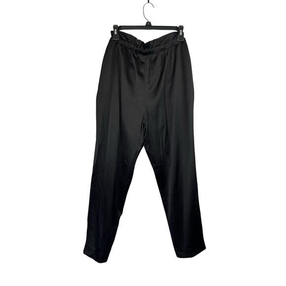Express Satin High Rise Pull-On Ankle Pant Loose Fit - Picture 3 of 7
